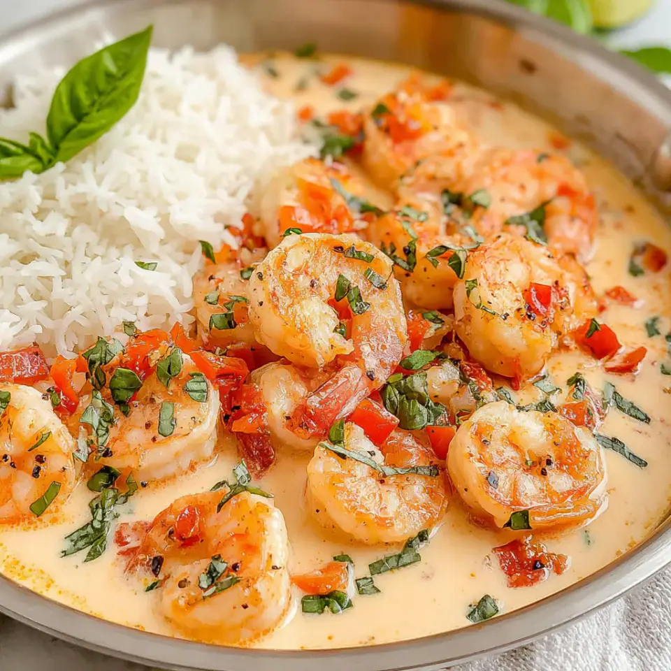 A close look at Creamy Coconut Shrimp