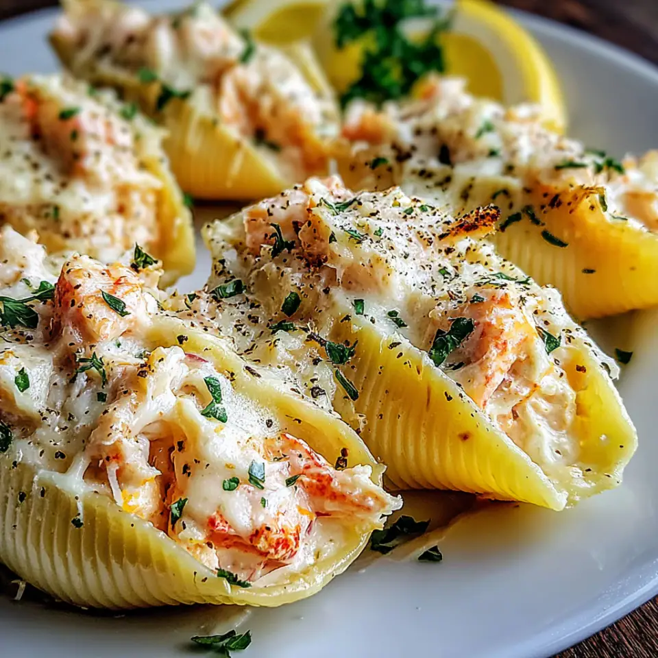 Creamy Seafood Stuffed Shells