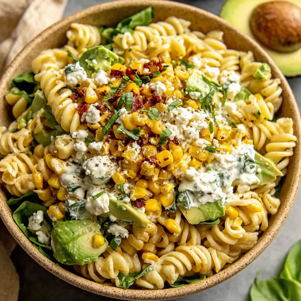Creamy Street Corn Pasta Salad