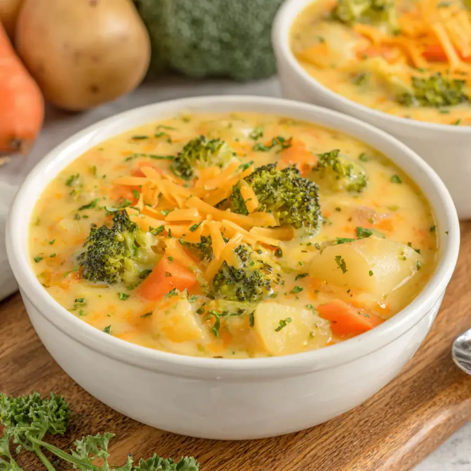 Creamy Vegetable Soup, ready to serve