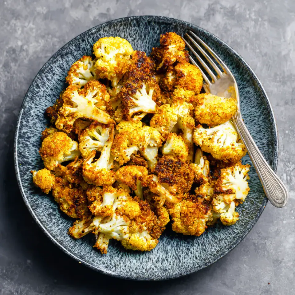 Crispy Air Fryer Cauliflower, ready to serve