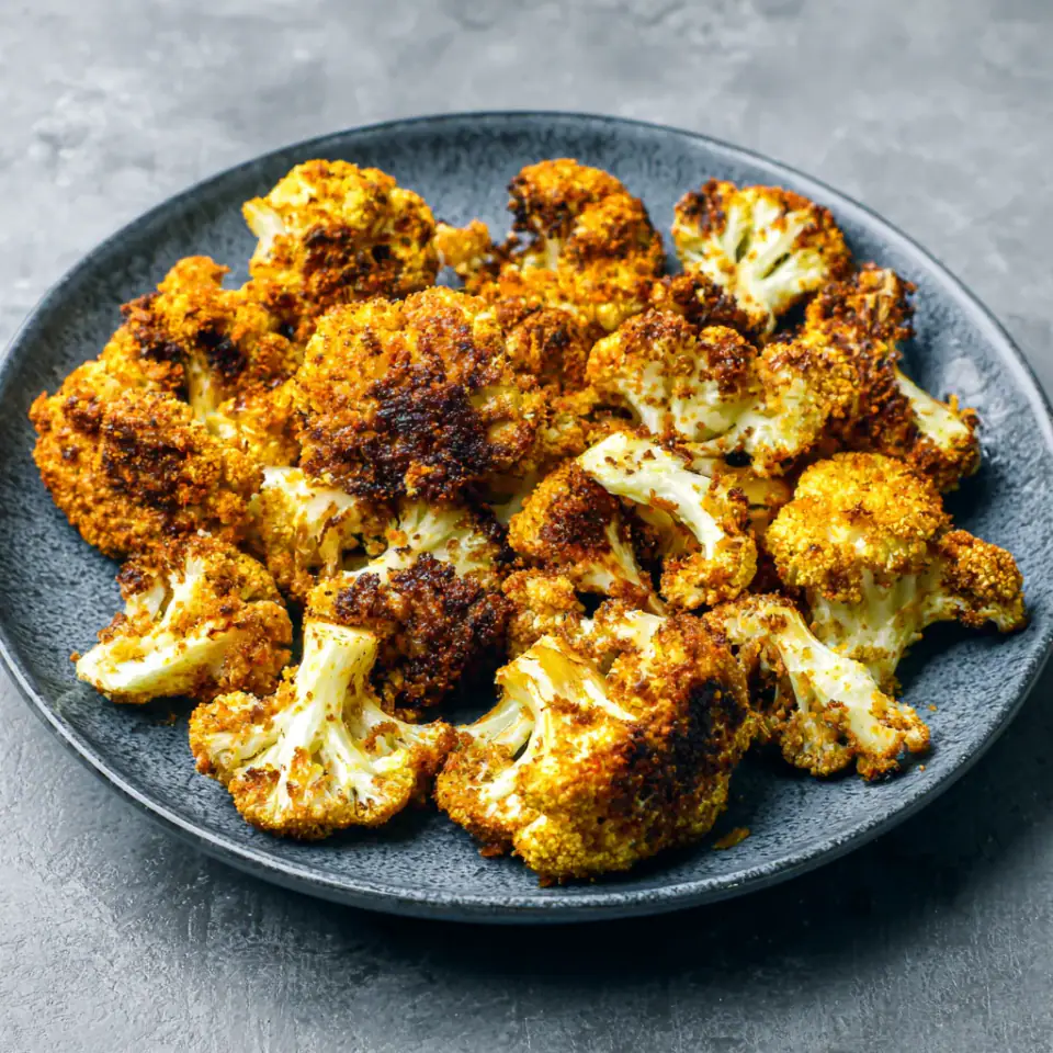 Crispy Air Fryer Cauliflower served on the table