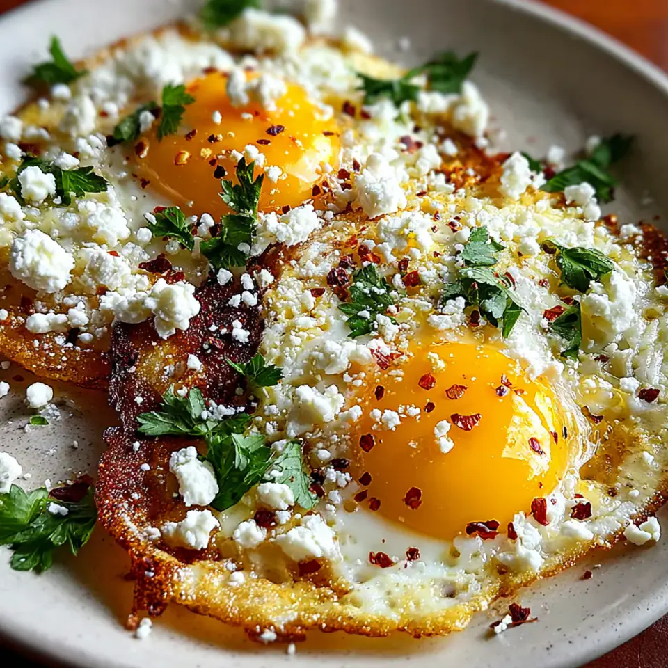 Crispy Feta Egg Tortilla with Avocado