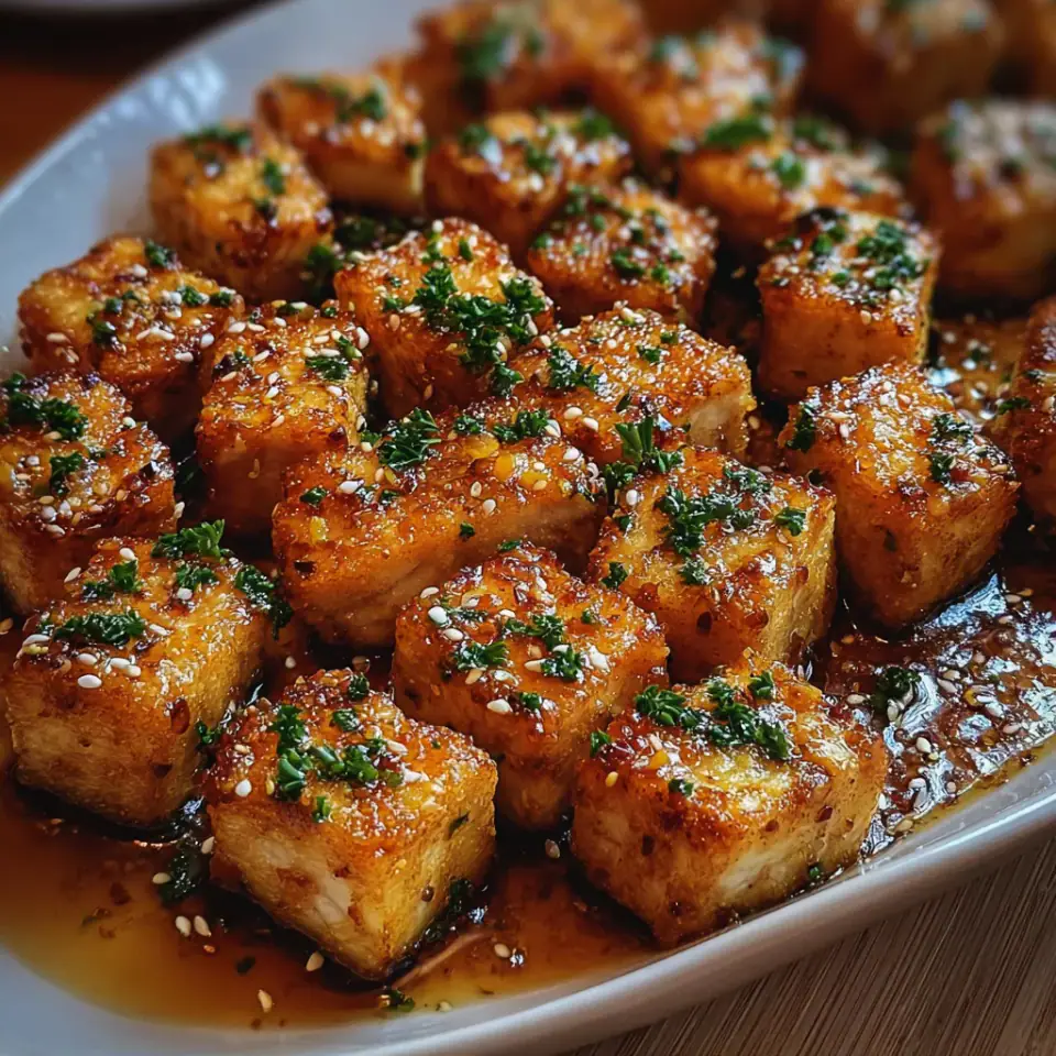 Crispy Garlic Butter Tofu Bites