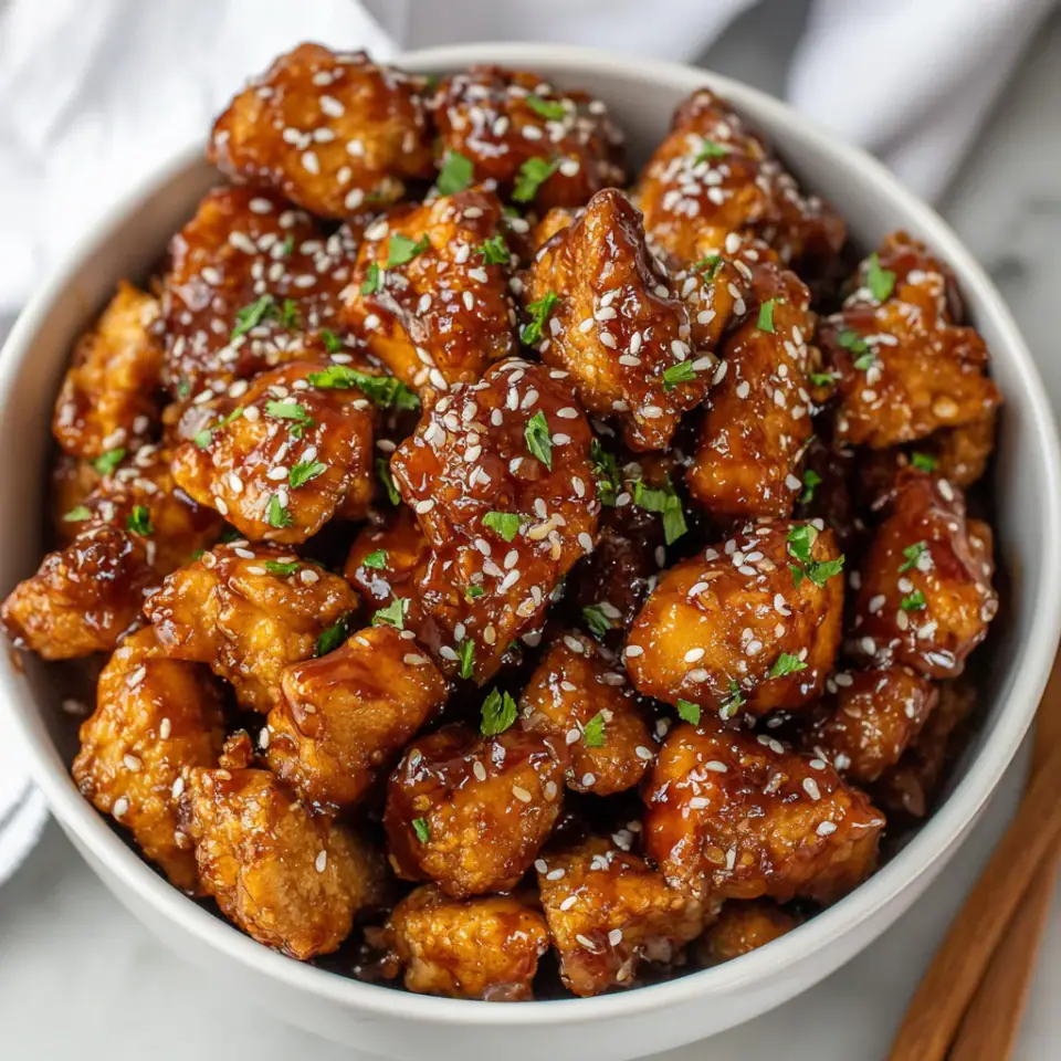 A close look at Crockpot Sesame Chicken
