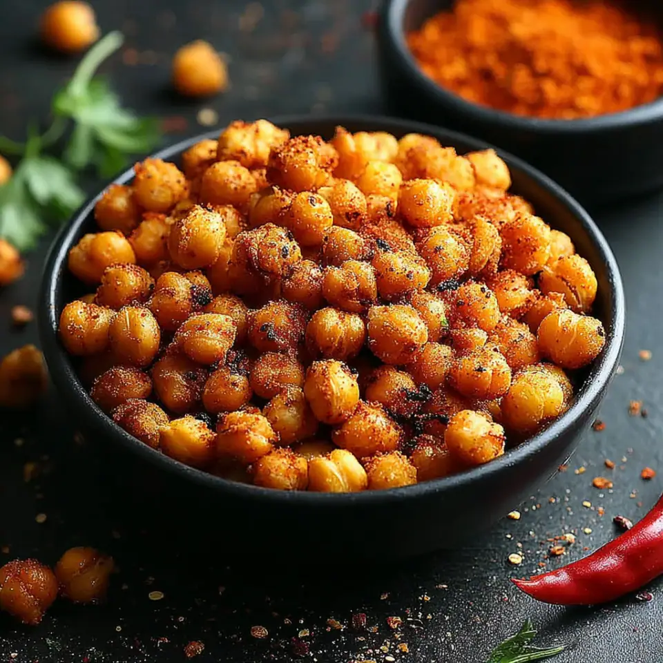 Crunchy Chickpea Snacks, ready to serve