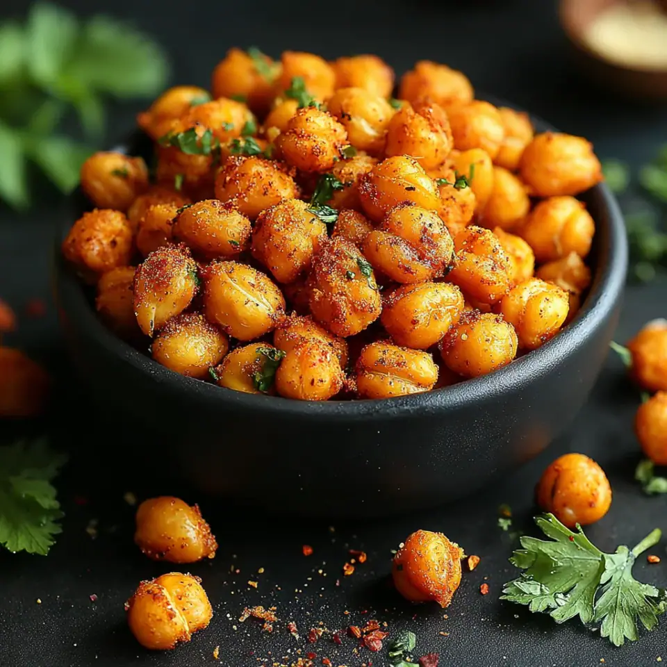 Crunchy Chickpea Snacks served on the table