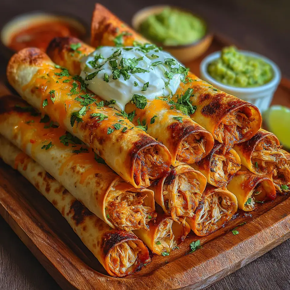 Crunchy Oven-Baked Chicken Taquitos Recipe