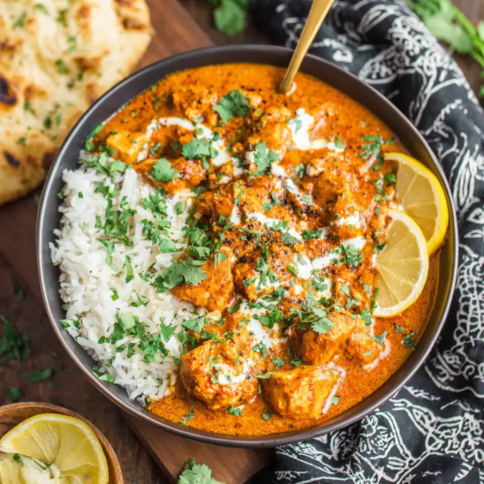 Dairy Free Butter Chicken, ready to serve