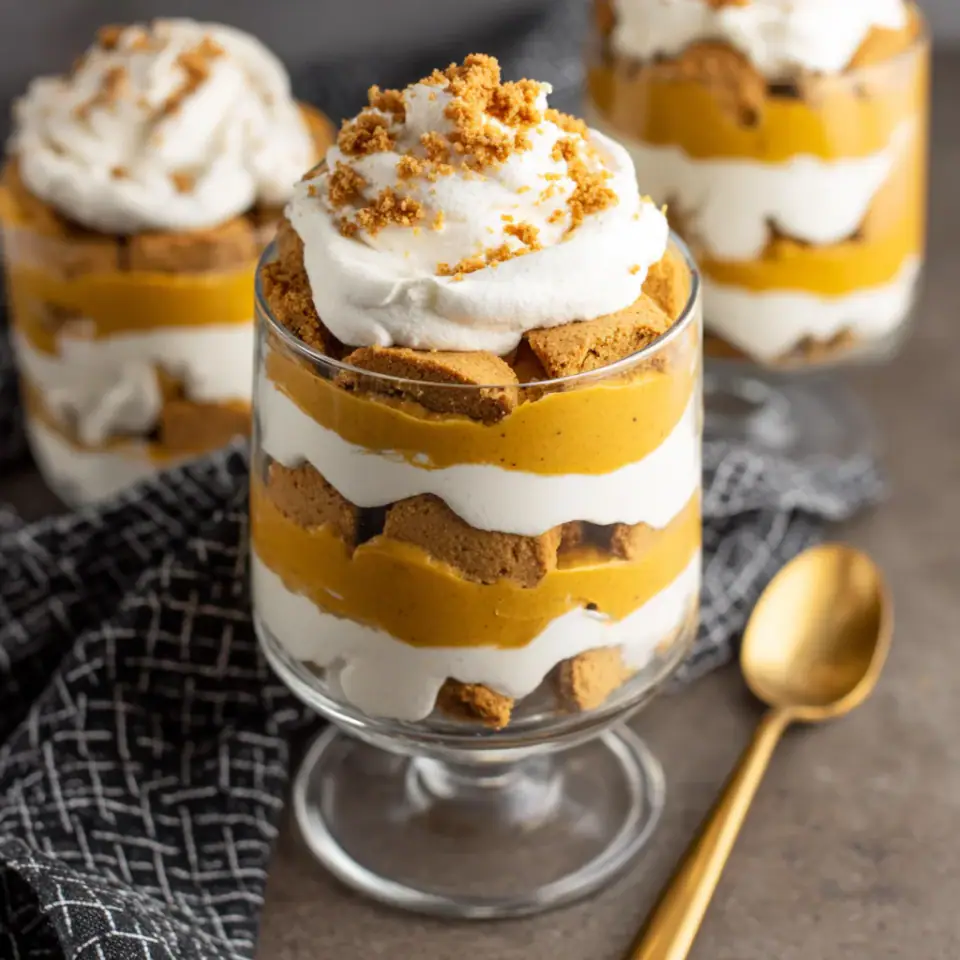 Dairy Free Pumpkin Trifle (Gluten Free), ready to serve