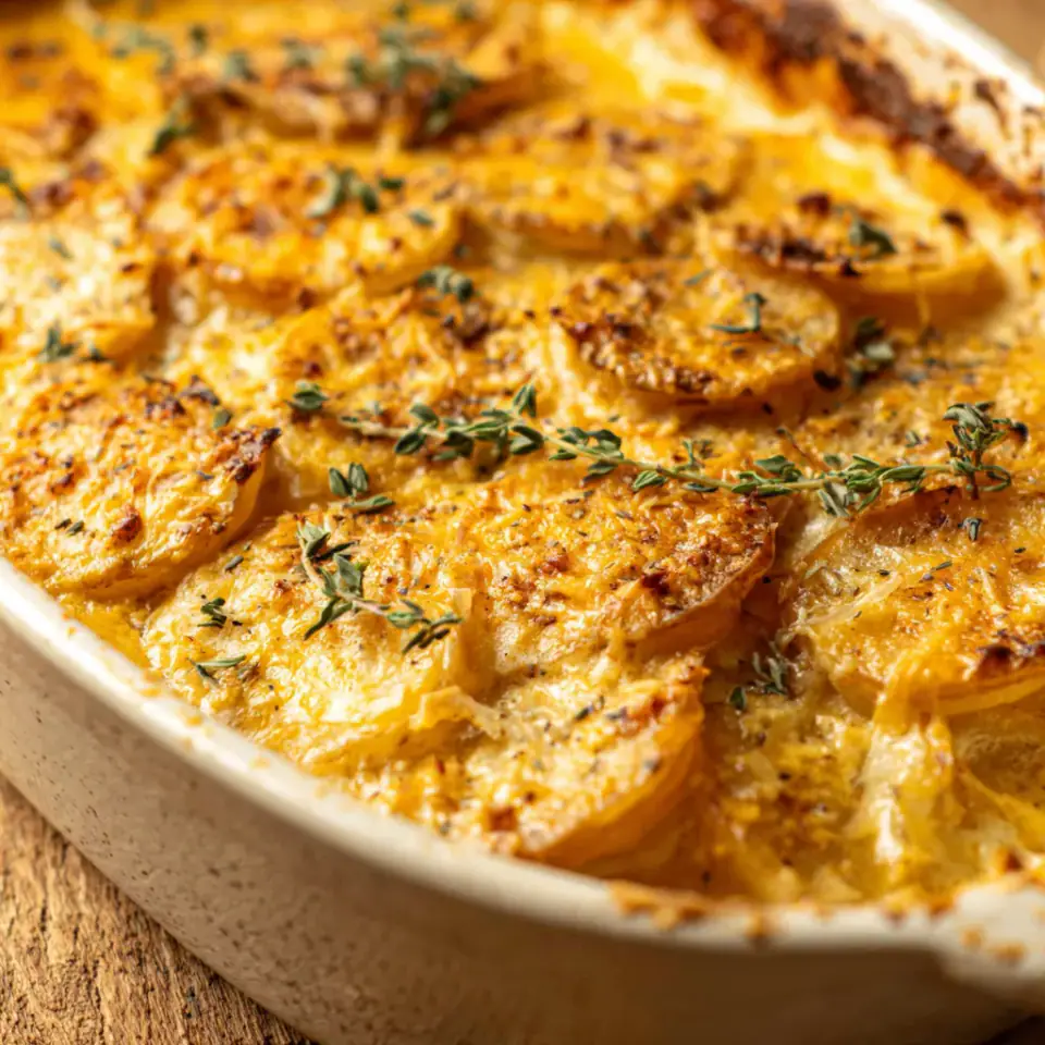 Dairy-Free Scalloped Potatoes, ready to serve