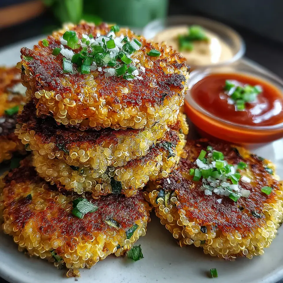 Crunchy Quinoa Veggie Patties, ready to serve