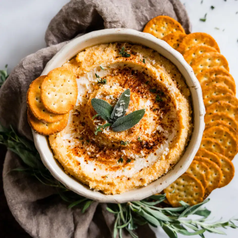 A close look at Roasted Butternut Squash Sage Dip