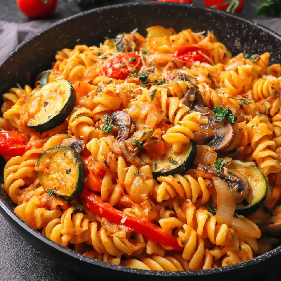 A close look at One Pot Veggie Pasta
