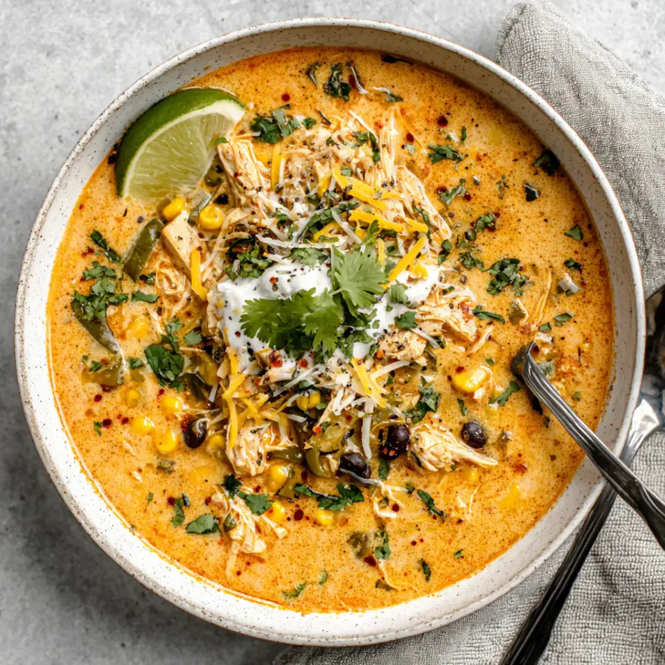 Easy Chicken, Poblano, and Black Bean Soup