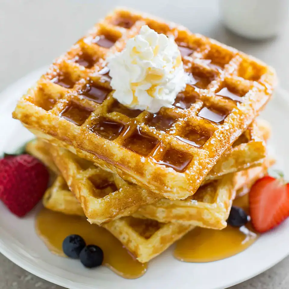 A close look at Easy Crispy Waffles