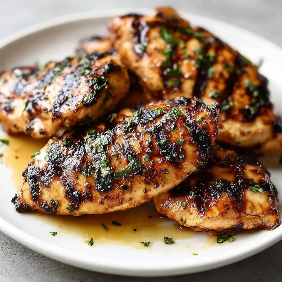 Easy Grilled Chicken Recipe served on the table