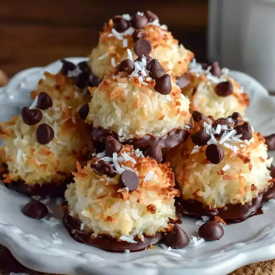 A close look at No-Bake Coconut Chocolate Graham Bites