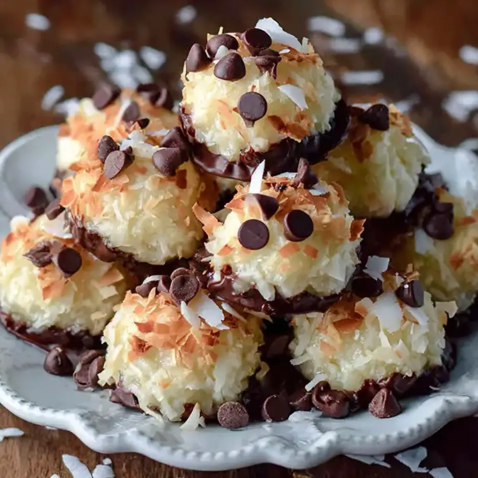 No-Bake Coconut Chocolate Graham Bites