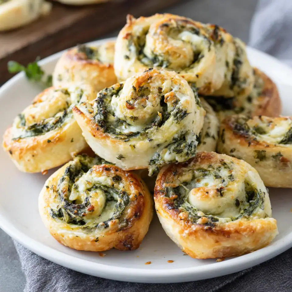 A close look at Spinach Dip Pinwheels