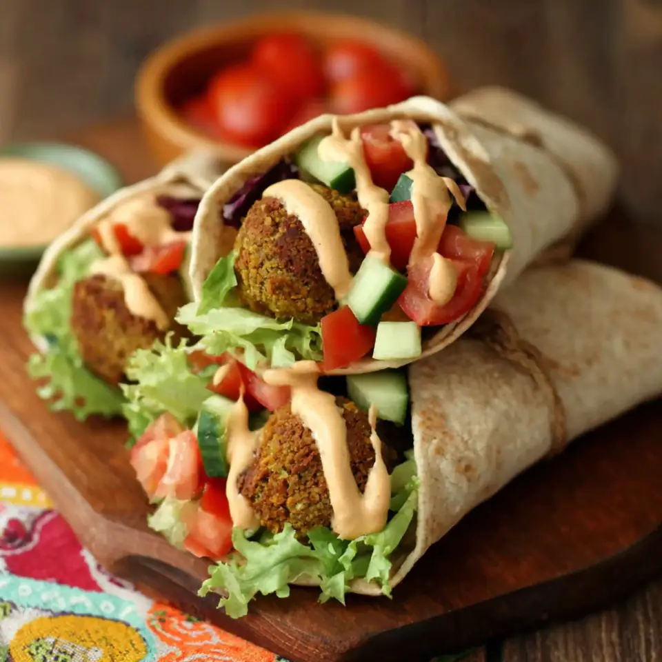 Falafel Wrap with Tahini Sauce