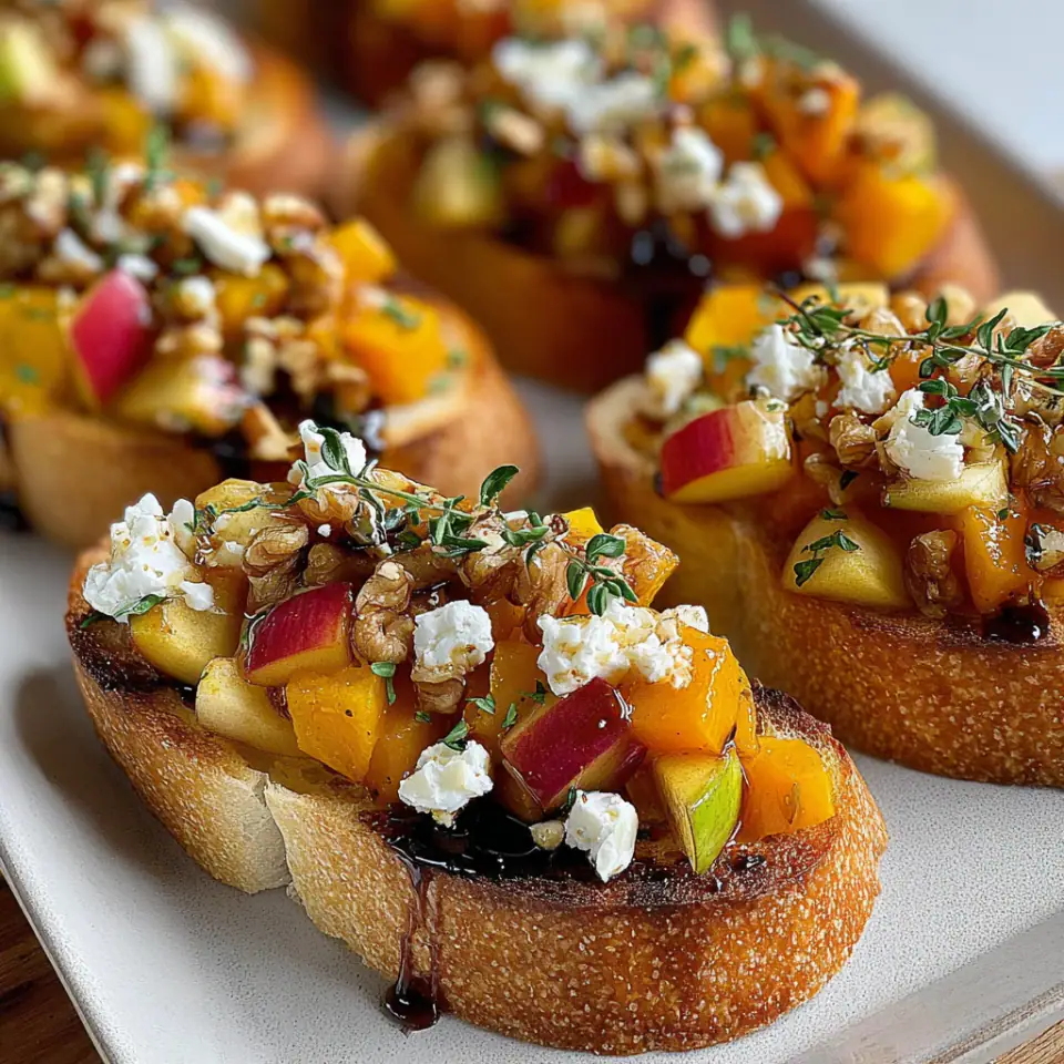 Fall Bruschetta with Butternut Squash and Apples
