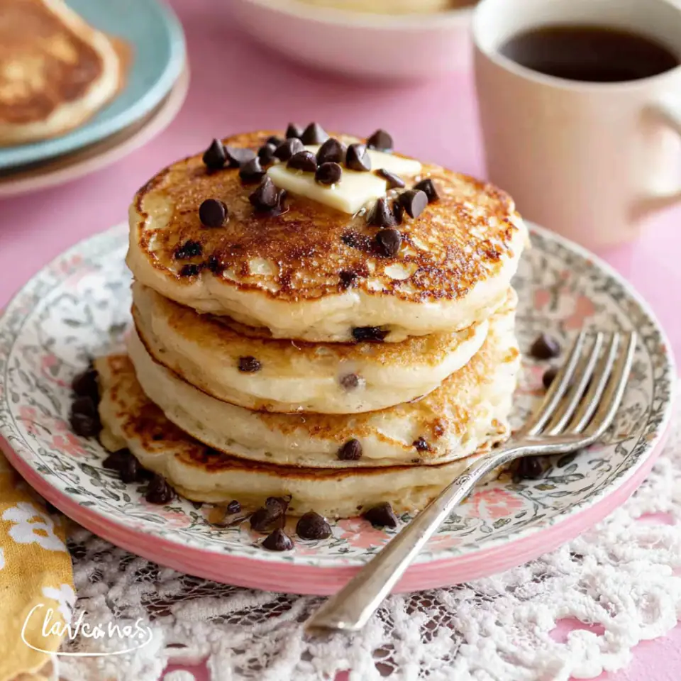 Fluffy Chocolate Chip Pancakes