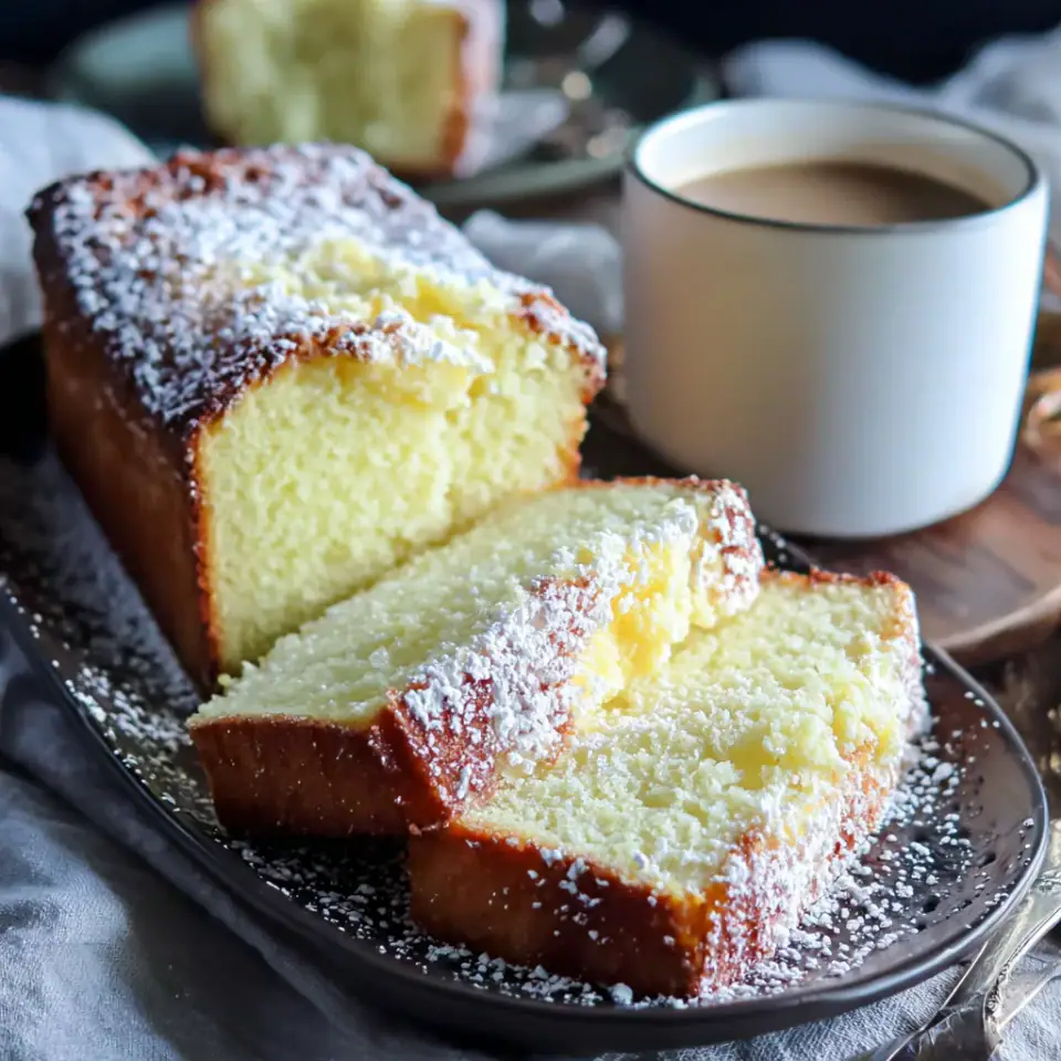 French Butter Cake Recipe, ready to serve