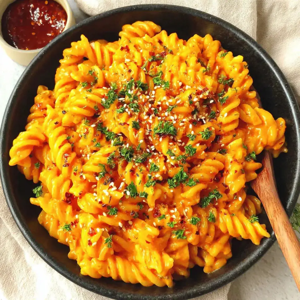 Gochujang Pasta, ready to serve
