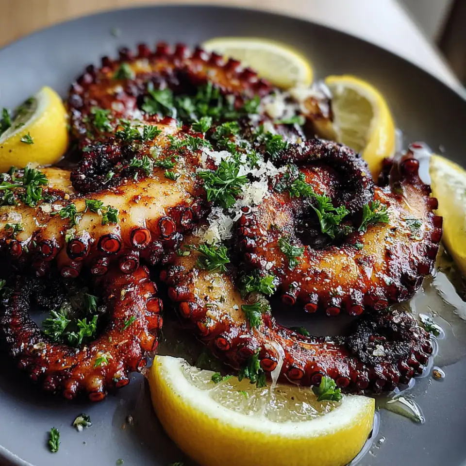 A close look at Mediterranean Grilled Octopus
