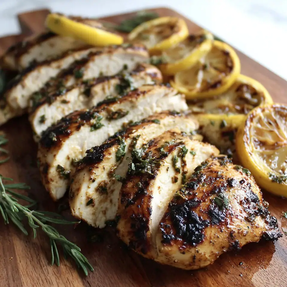 A close look at Lemon Herb Grilled Chicken Breast