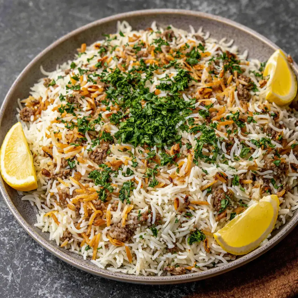Hashweh with Lebanese Rice Pilaf