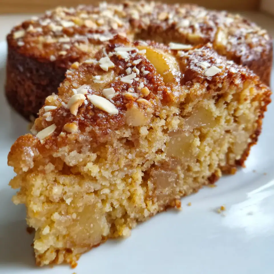 Healthy Oatmeal Apple Cake, ready to serve