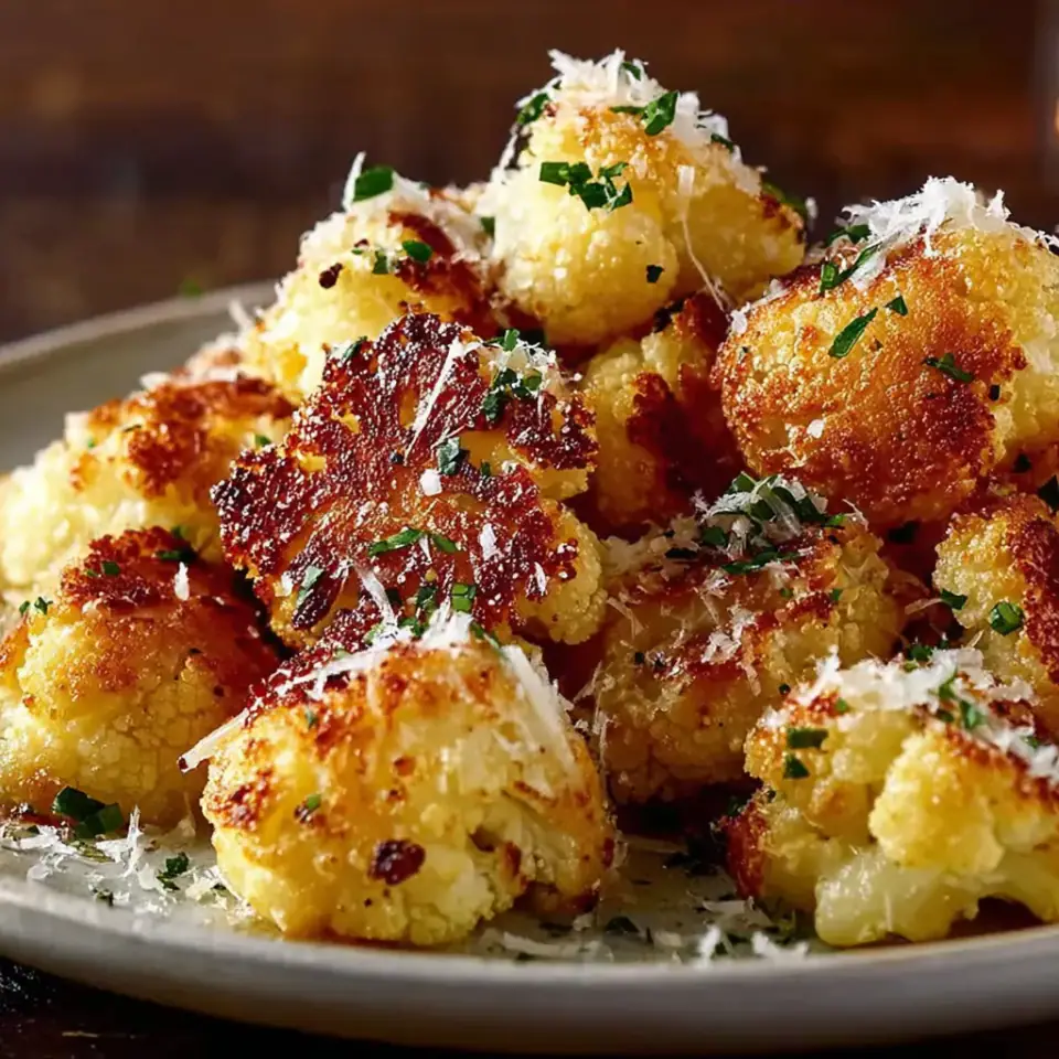 A close look at Healthy Parmesan Cauliflower Bites