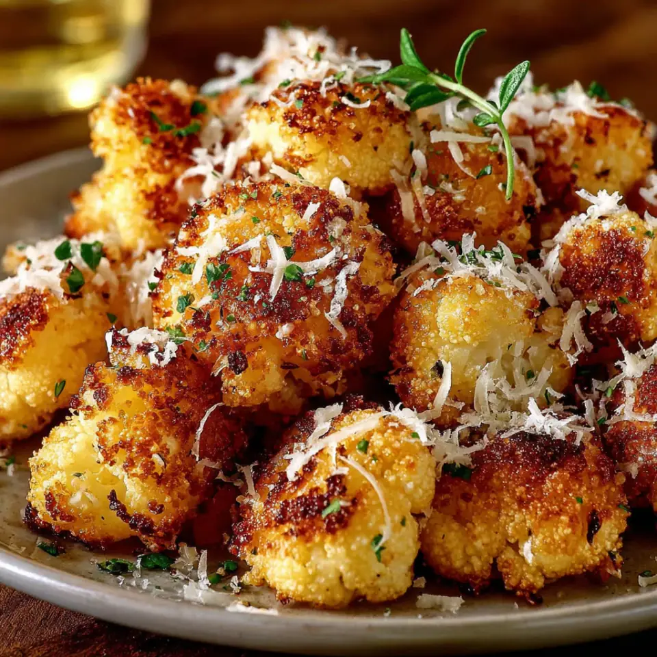 Healthy Parmesan Cauliflower Bites