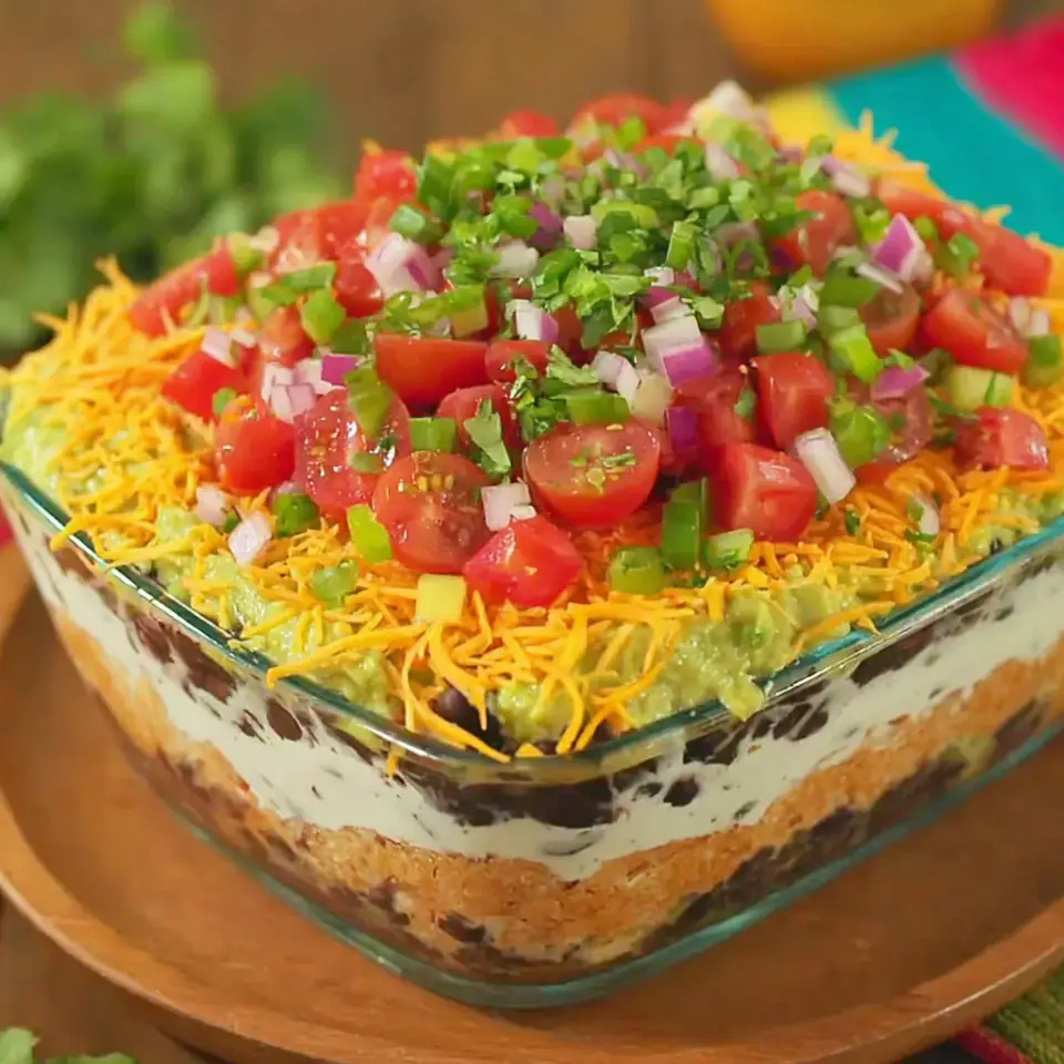 A close look at Heart Healthy Seven Layer Dip