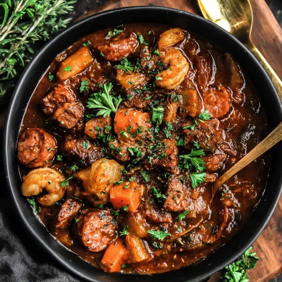 Hearty Polish Hunter’s Stew, ready to serve