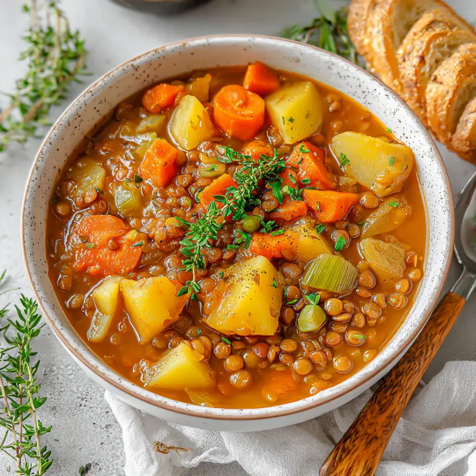 A close look at Hearty Vegan Stew