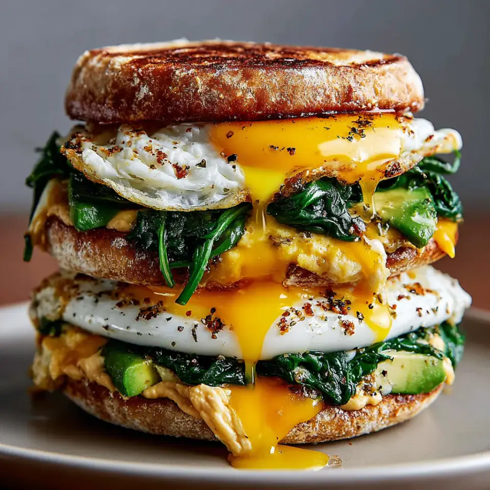 High Protein Vegetarian Breakfast Sandwiches Recipe, ready to serve