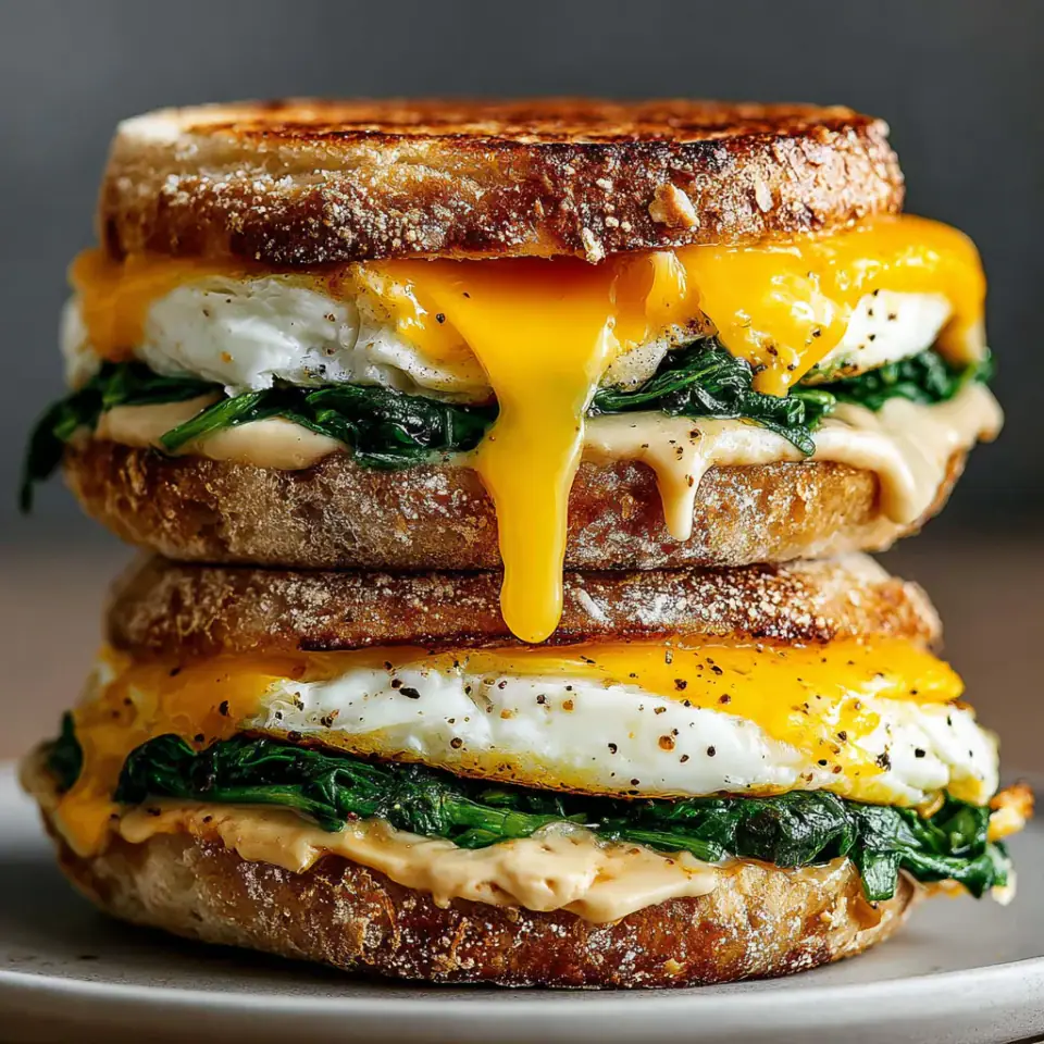 A close look at High Protein Vegetarian Breakfast Sandwiches Recipe