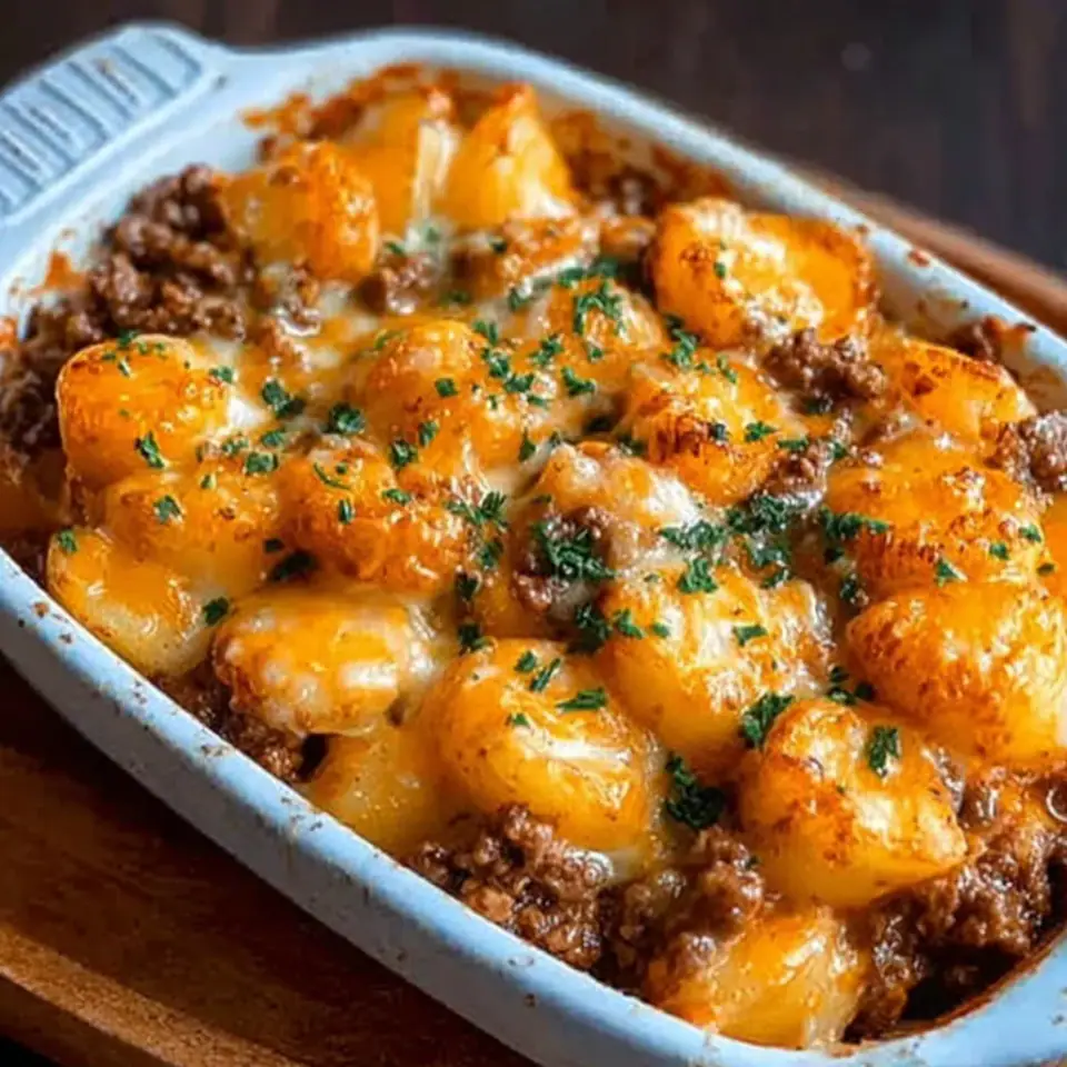 Hobo Casserole (Ground Beef Recipe), ready to serve