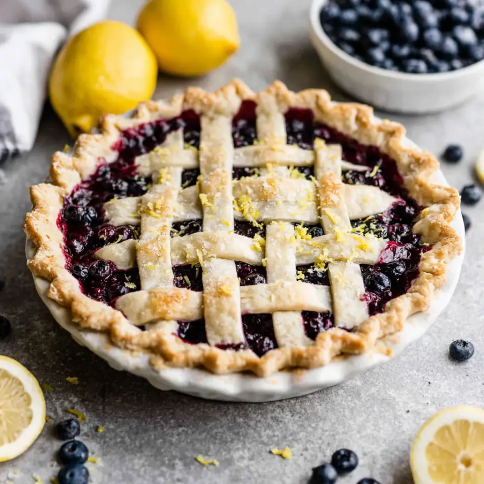 Homemade Fresh Blueberry Pie
