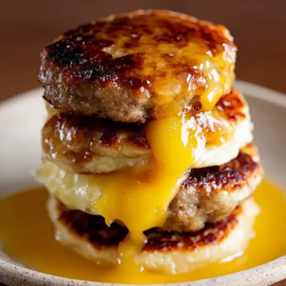 Maple Sausage Egg and Cheese Breakfast Muffins, ready to serve