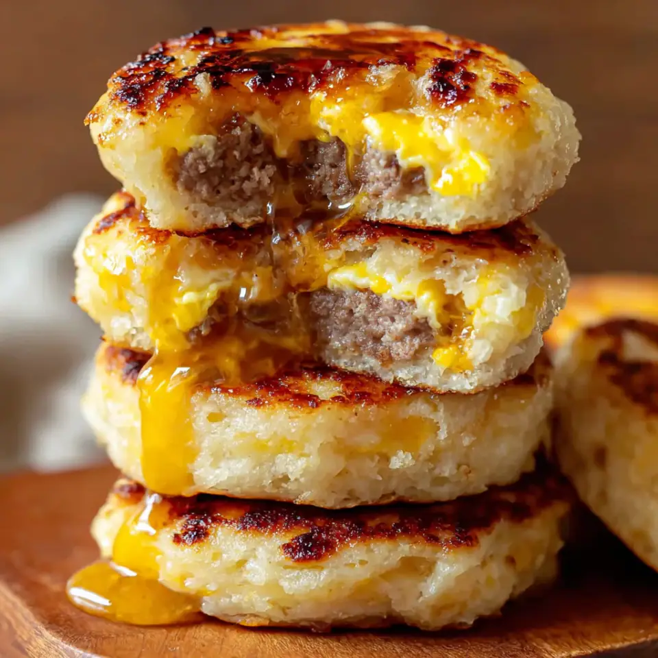 Maple Sausage Egg and Cheese Breakfast Muffins