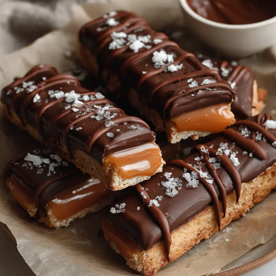 A close look at Homemade Twix Bars