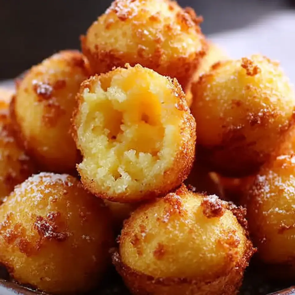 Honey Butter Cornbread Poppers, ready to serve