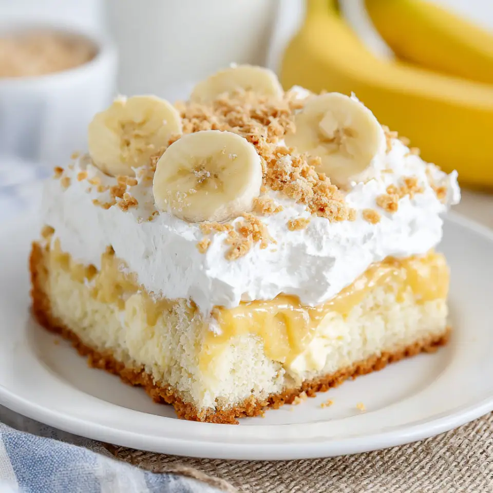 Banana Pudding Poke Cake