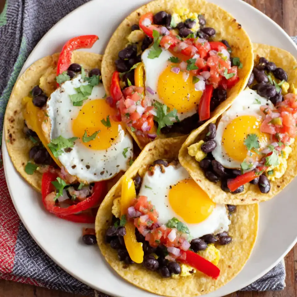 Huevos Rancheros Tacos, ready to serve