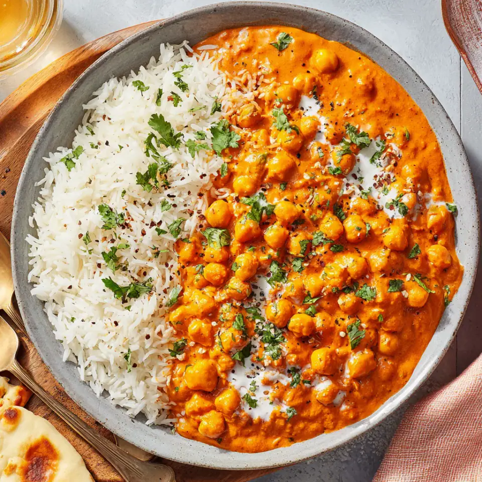 A close look at Indian Butter Chickpeas