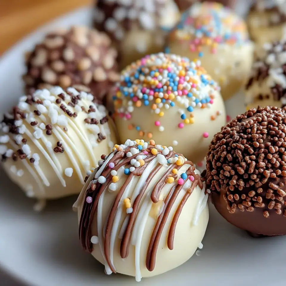 A close look at White Chocolate Truffles